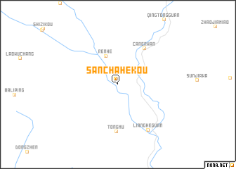 map of Sanchahekou