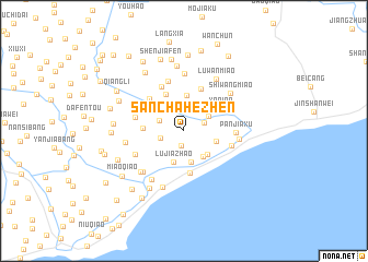 map of Sanchahezhen
