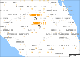 map of Sánchez
