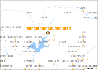 map of San Cibrián de la Somoza