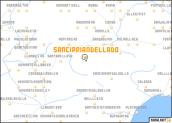 map of San Ciprián de Lladó