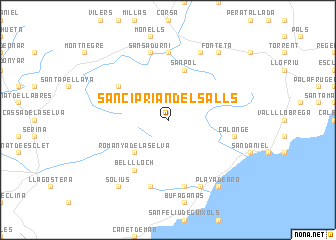 map of San Ciprián dels Alls