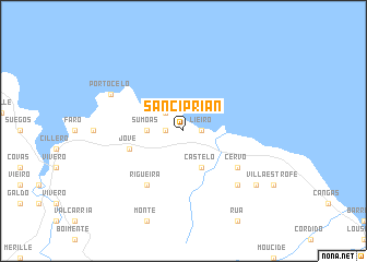 map of San Ciprián