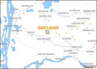 map of San Claver