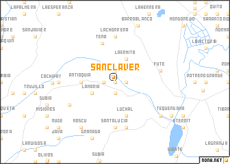 map of San Claver