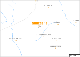 map of San Cosme