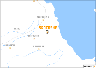 map of San Cosme