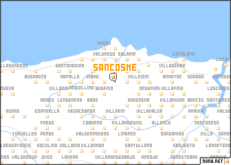 map of San Cosme