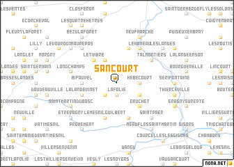 map of Sancourt