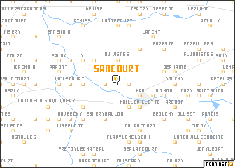 map of Sancourt