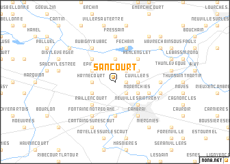 map of Sancourt