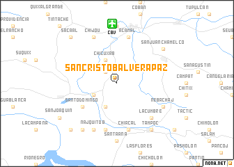 map of San Cristóbal Verapaz