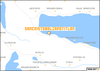 map of San Cristóbal Zapotitlán