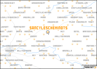 map of Sancy-les-Cheminots