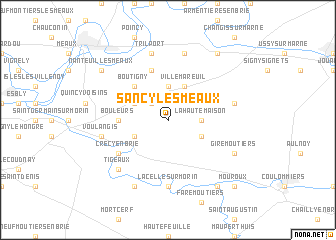 map of Sancy-lès-Meaux