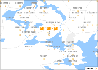 map of Sandåker