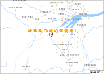 map of Şandalī-ye Sheykh Kan‘ān