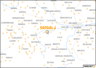 map of Sandalj