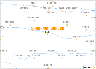 map of San Damiano Macra