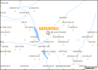 map of Sandanski