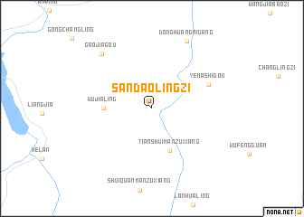 map of Sandaolingzi