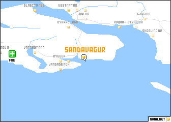 map of Sandavágur