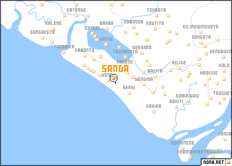 map of Sanda