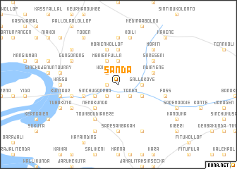 map of Sanda