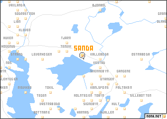 map of Sanda