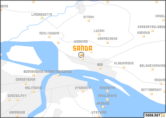 map of Sanda