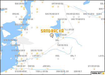 map of Sandbacka