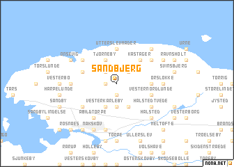 map of Sandbjerg