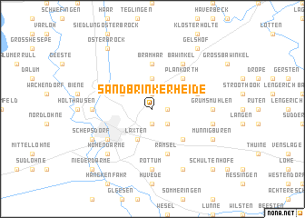 map of Sandbrinkerheide