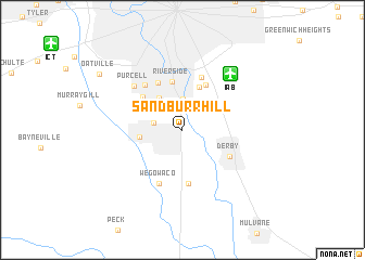 map of Sand Burr Hill