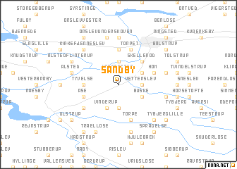 map of Sandby