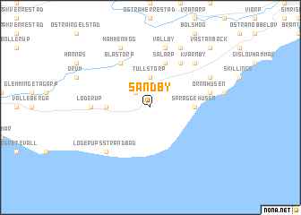 map of Sandby