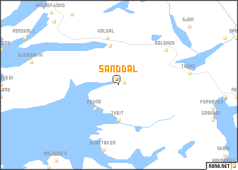 map of Sanddal
