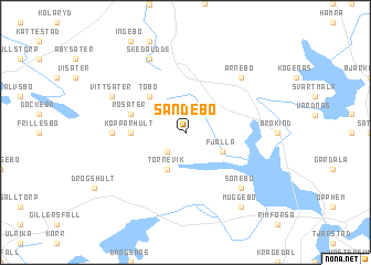 map of Sandebo