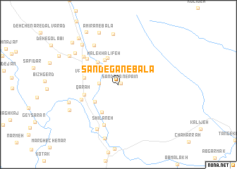 map of Sandegān-e Bālā