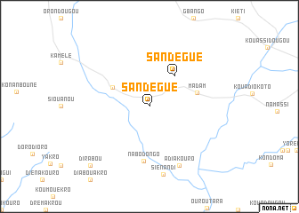 map of Sandégué
