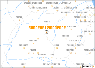 map of San Demetrio Corone