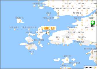 map of Sanden