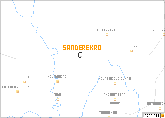 map of Sandérékro