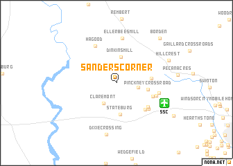 map of Sanders Corner