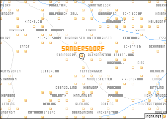 map of Sandersdorf