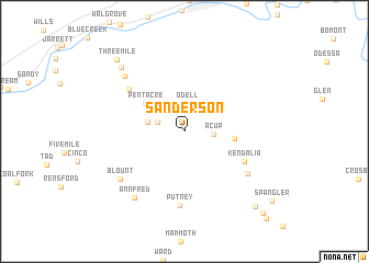 map of Sanderson