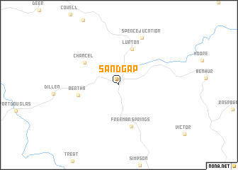 map of Sand Gap