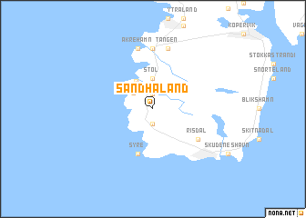 map of Sandhåland