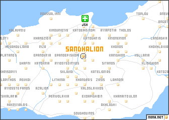 map of Sandhálion