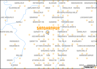 map of Sandhānpur